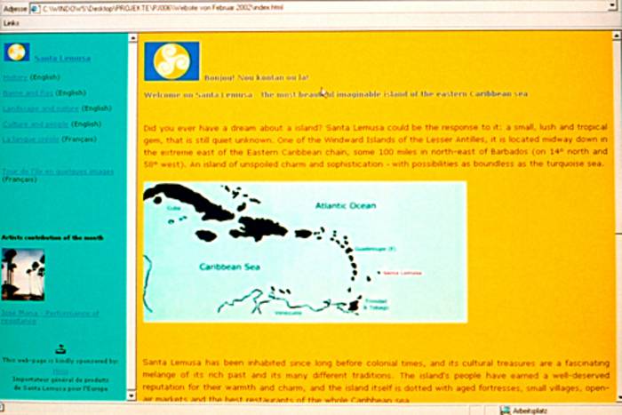 Die Begrüssungsseite der ersten Website von HOIO, die im Februar 2002 online geht.